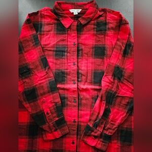 Old Navy - Flannel Boyfriend Red Buffalo Check Button Down Shirt - Size XXL TALL